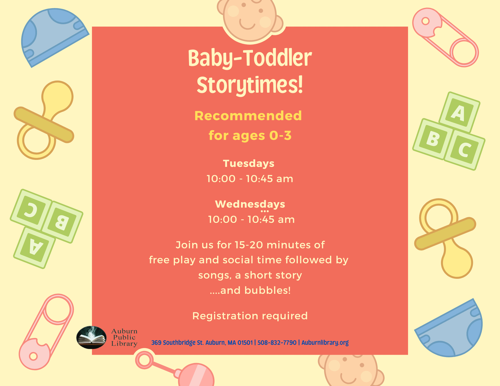baby toddler storytime flyer