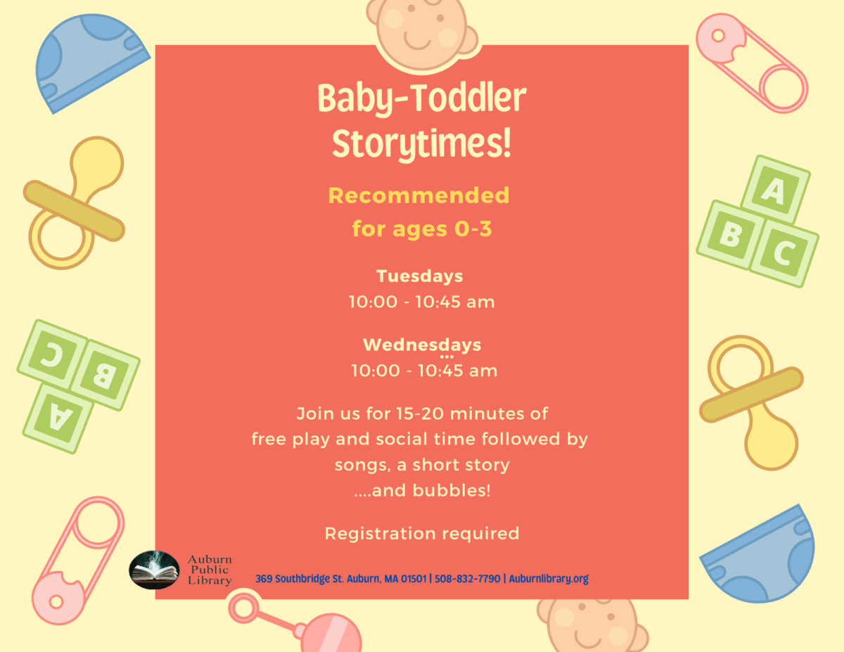 baby toddler storytime flyer