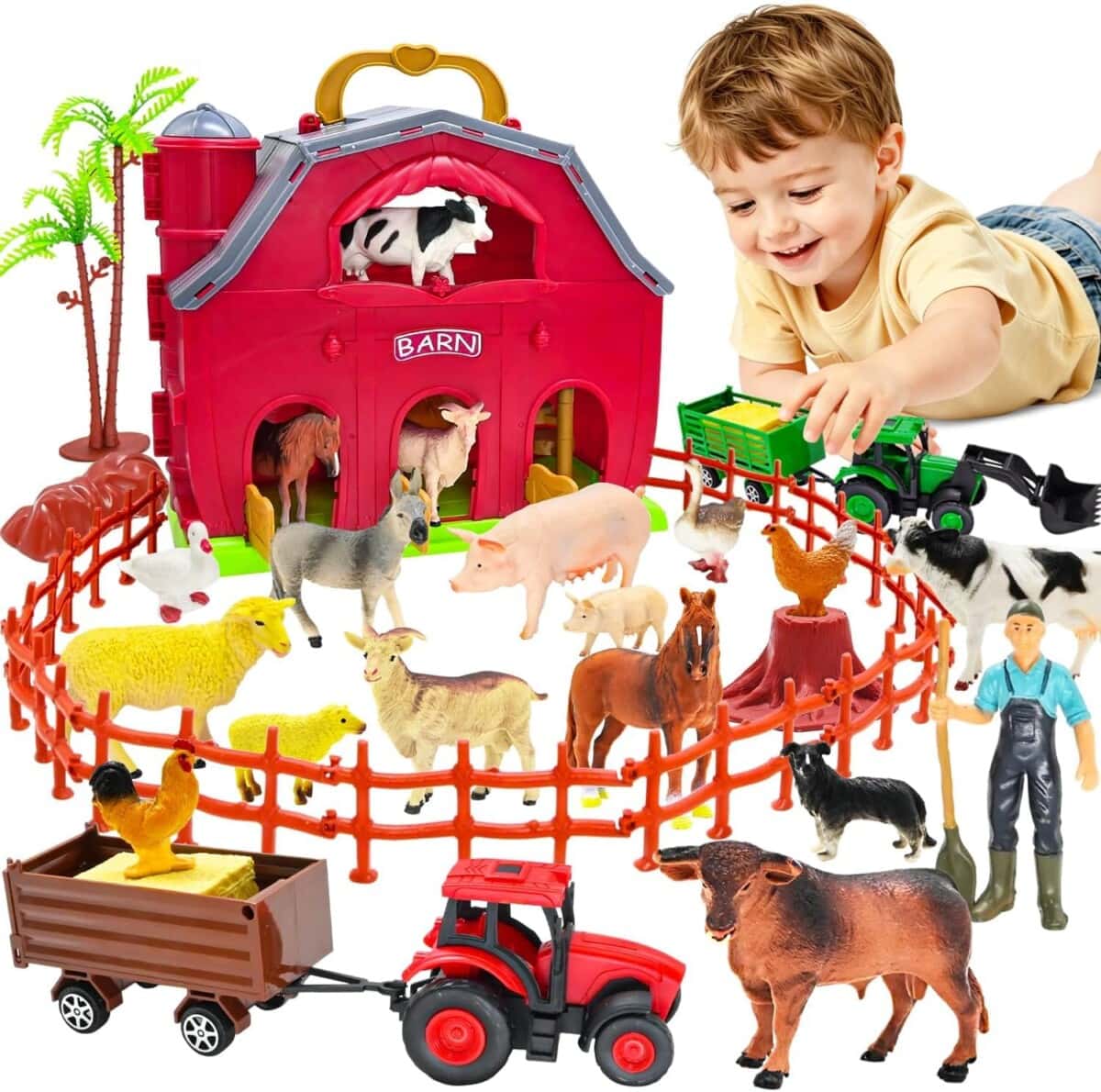 big red barn set