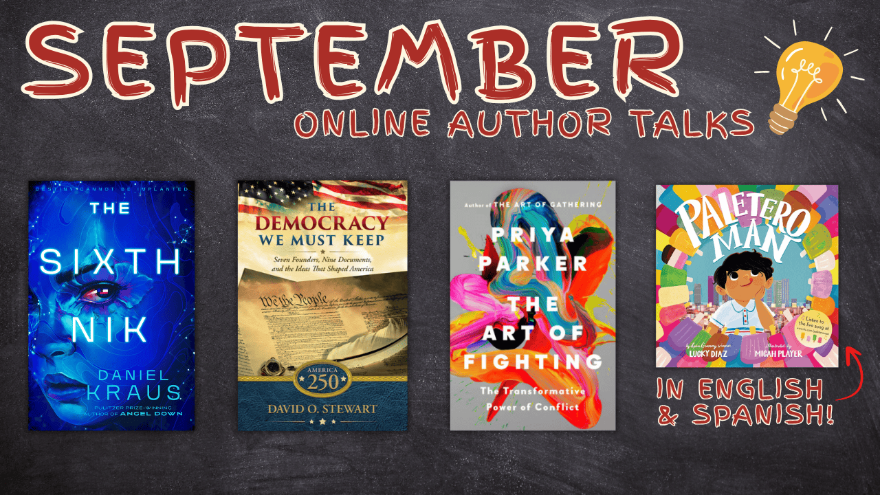 september monthly author talks promo